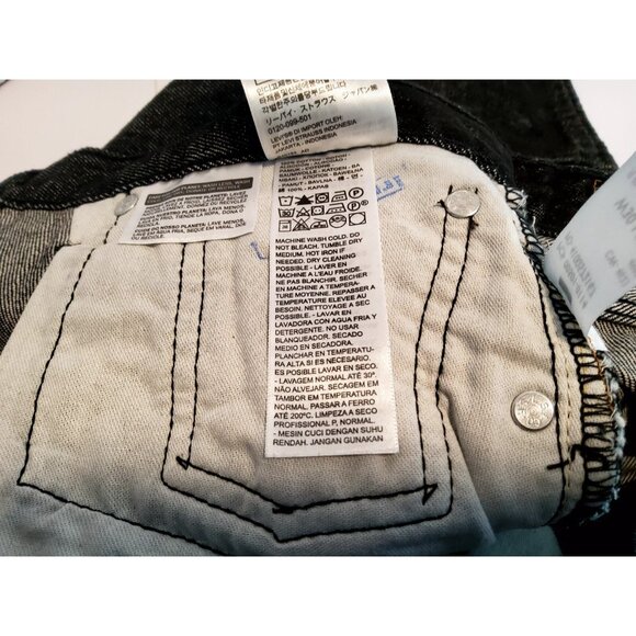 New Levi's 501 Original Fit Jeans Mens 30x30 Black Button Fly Academia Workwear - Picture 11 of 12